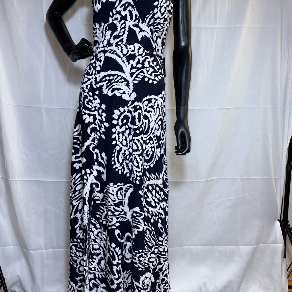 Express Black and White Strapless Dress